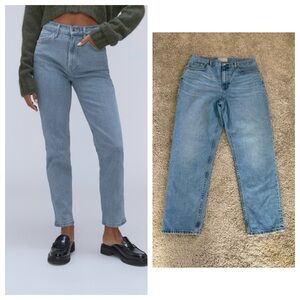 Everlane The Cheeky women’s Sz 31 reg high rise Light Blue Straight Leg Jeans